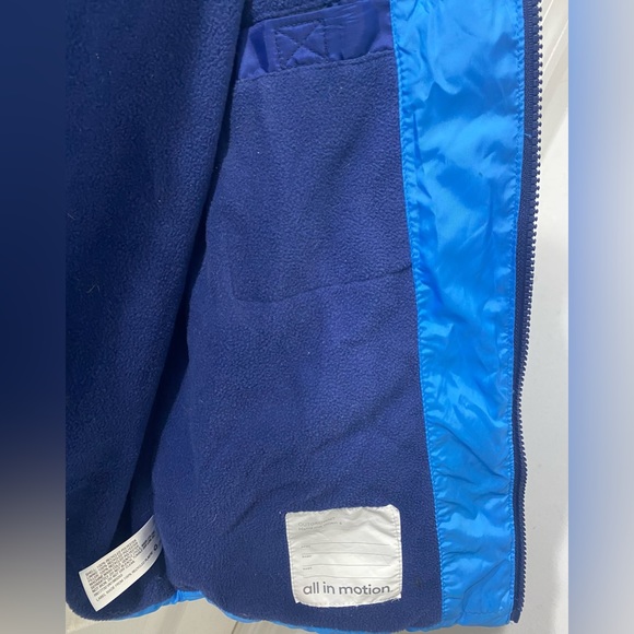 All in Motion Two Tone Blue Puffer Coat Kids Size 6 - Picture 5 of 7